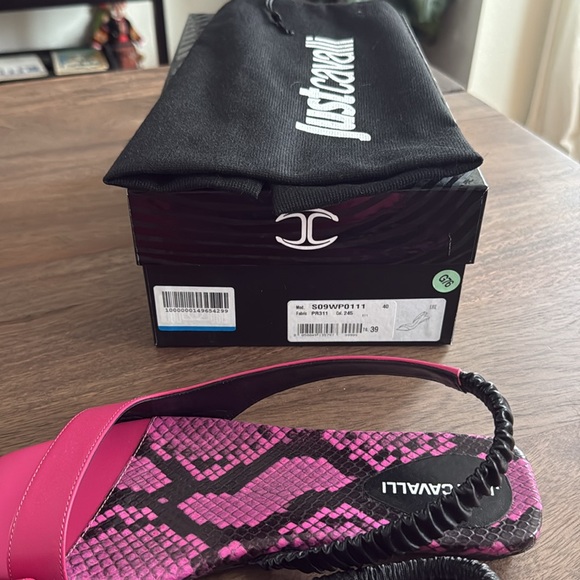 Sandals by JustCavalli, size - US9/39, color - fuchsia - Picture 7 of 7